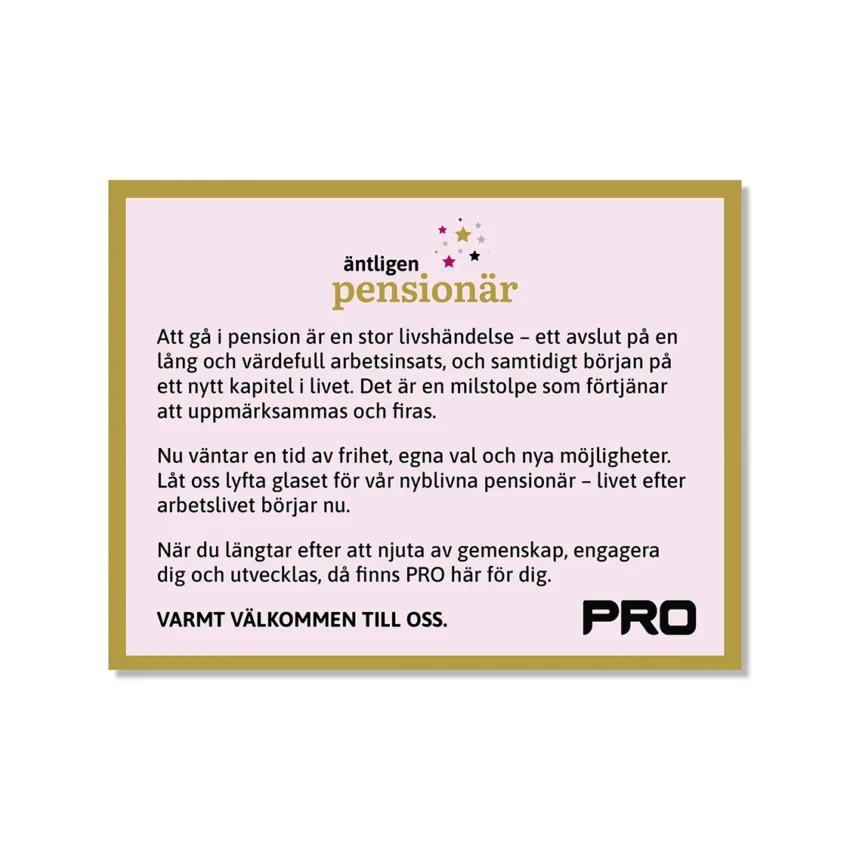 Flasketikett Pensionärsbubblor - Bild 2