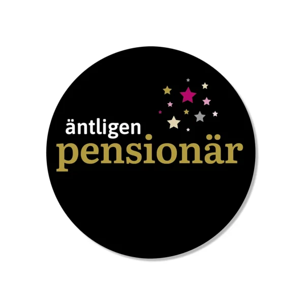 Klistermärken rund svart