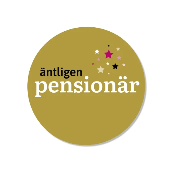Klistermärken rund guld
